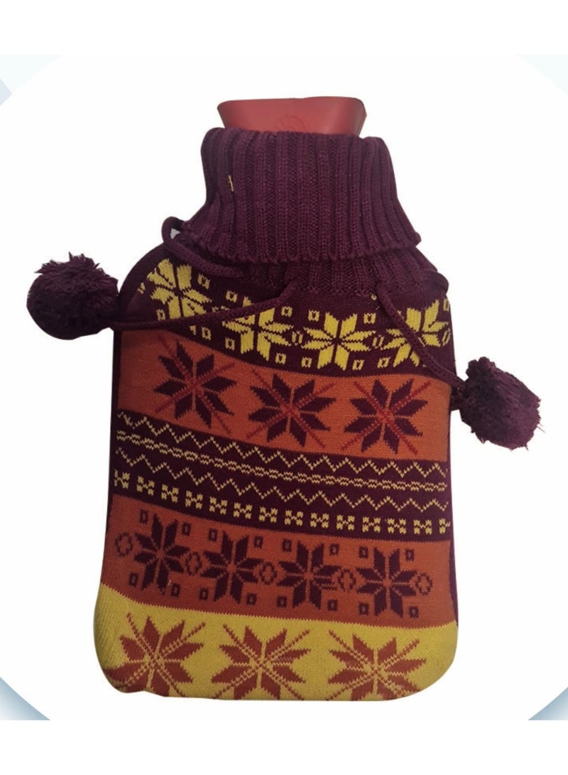 قربة ماء مبطنة بالصوف الناعم - مطاط- (ساخن/بارد).